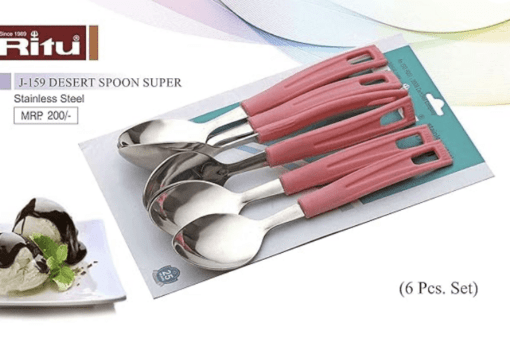 Ritu Aluminum Desert Spoon Set, 6-Pieces, Assorted Colors, Standard - Image 2
